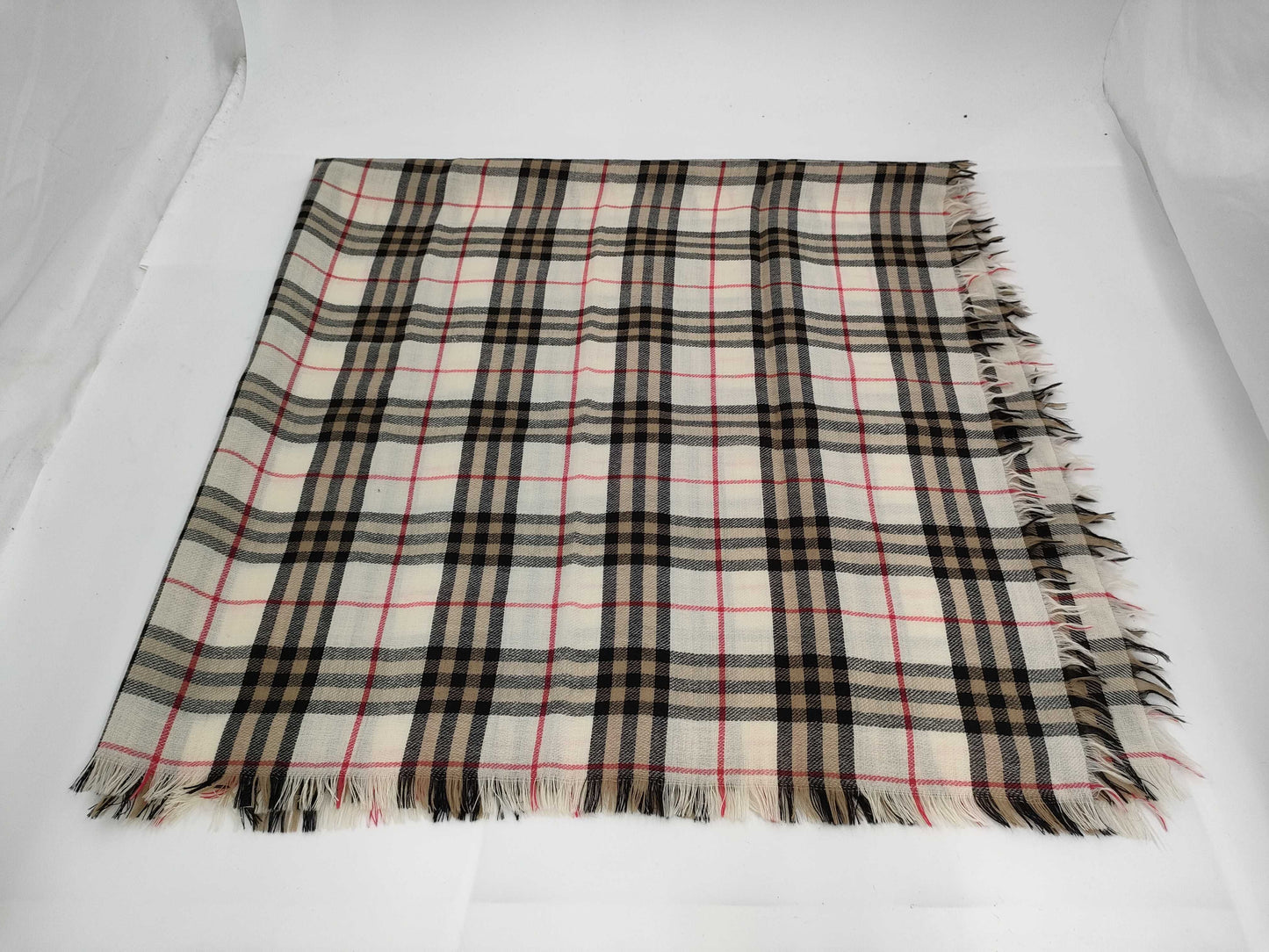 Burberrys Nova Check Wool Large Stole and Other Accessories