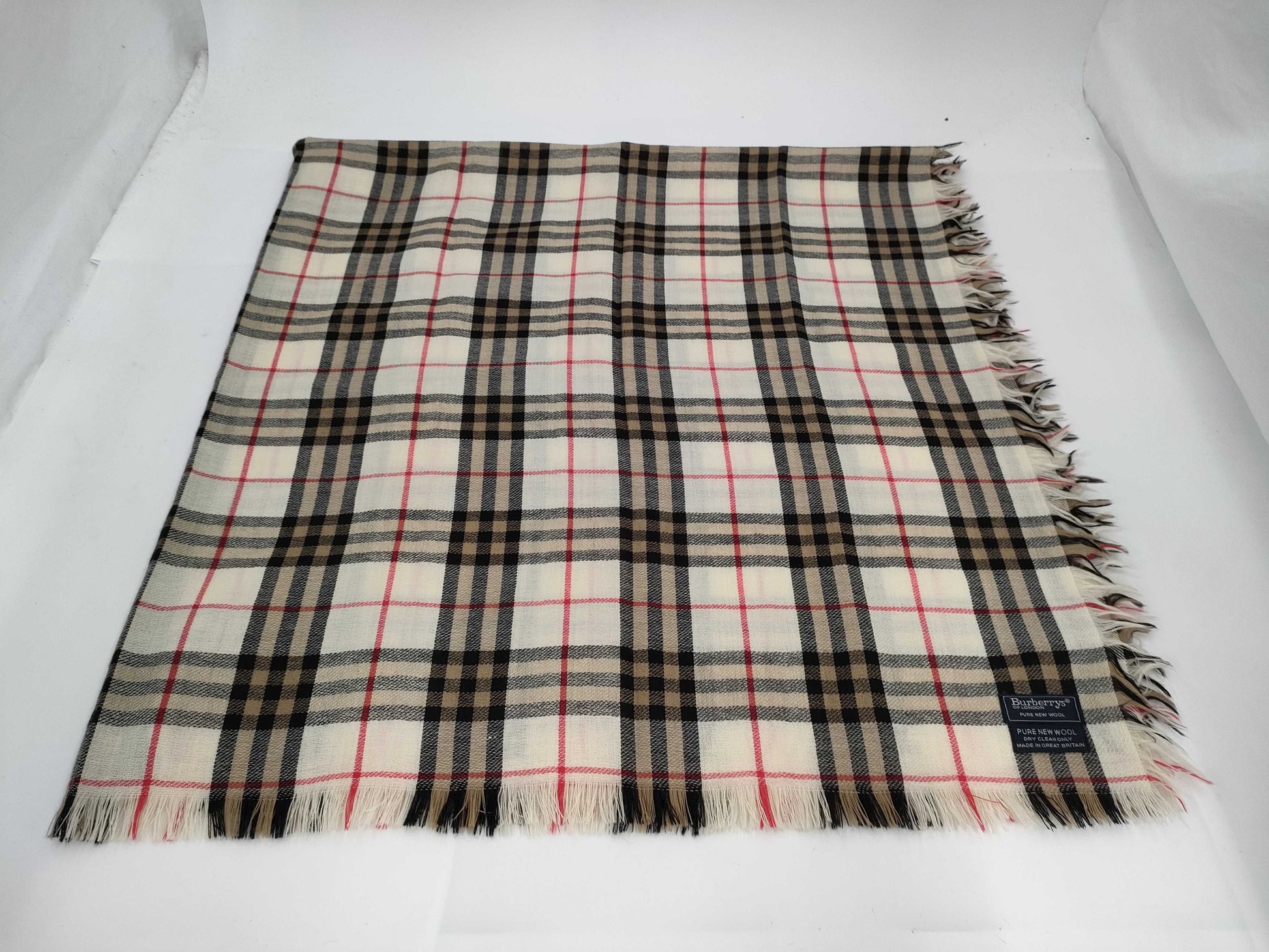 Burberrys Nova Check Wool Large Stole and Other Accessories