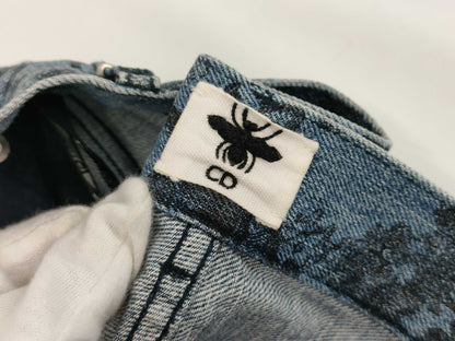 Dior Tiger Print Denim Pants, Size 38