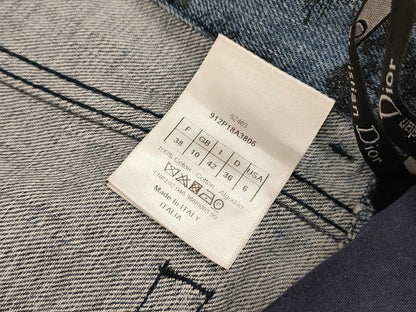 Dior Tiger Print Denim Pants, Size 38