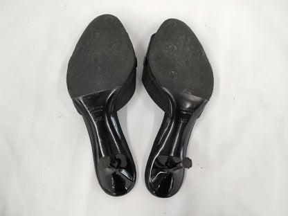 GUCCI Horsebit GG Canvas Open-Toe Sandals Size 36