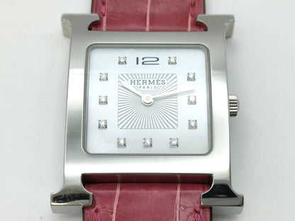 HERMES H Watch HH1.510 3445948 Quartz Shell Dial Women's Watch