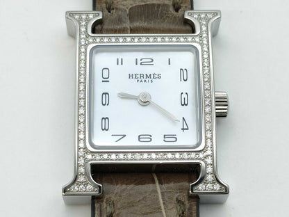 HERMES H Watch Mini HH1.131 3523653 Quartz Shell Dial Women's Watch