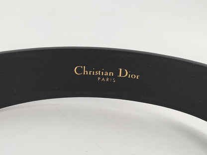 Dior CD Logo Belt 70 Leather Black Other Accessories