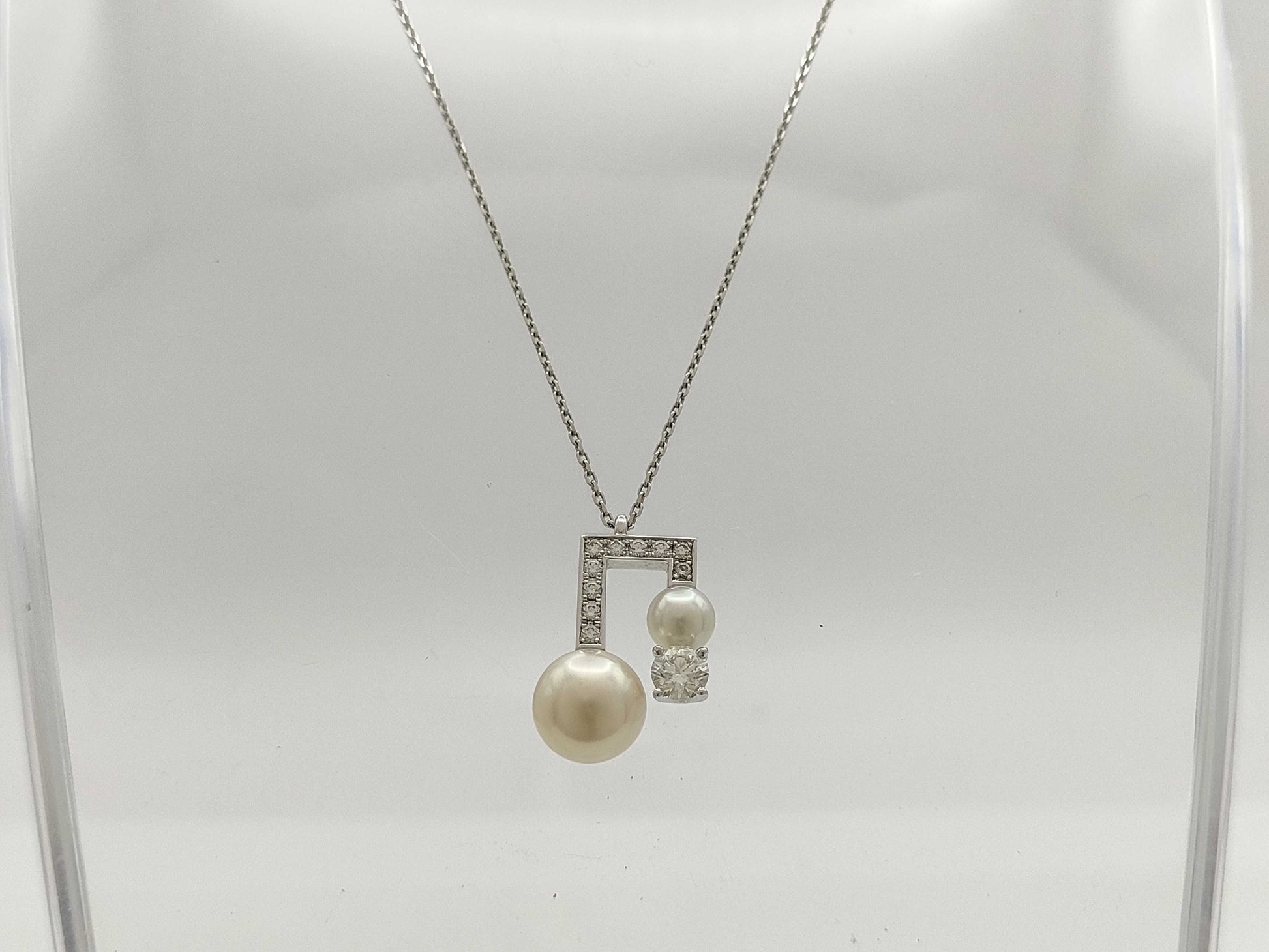 TASAKI Balance Signature Pearl WG 750 9.1g Necklace 