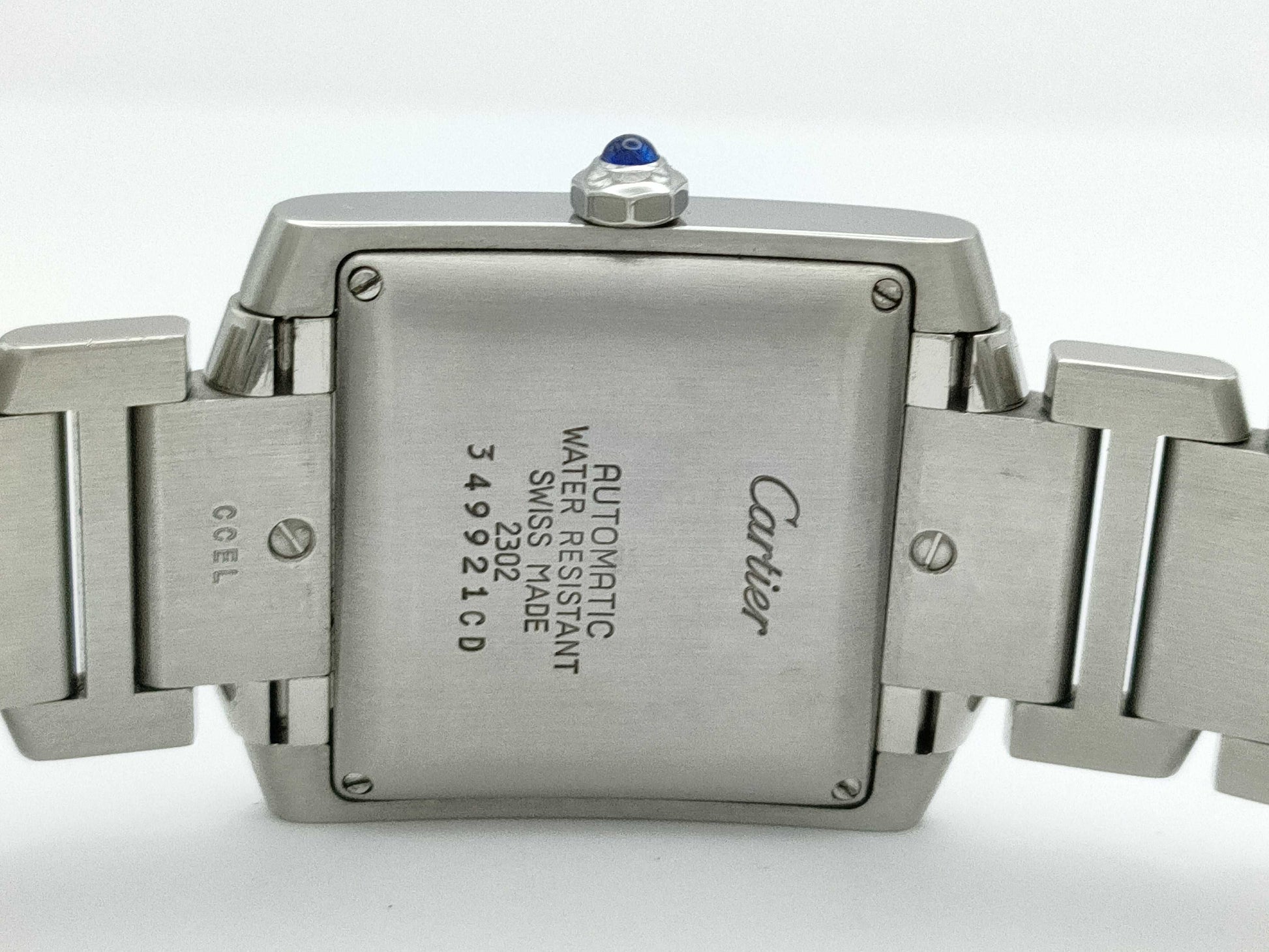 Cartier Tank Française LM W51002Q3 2302349921CD Automatic Silver Dial Unmoving Boys' Watch