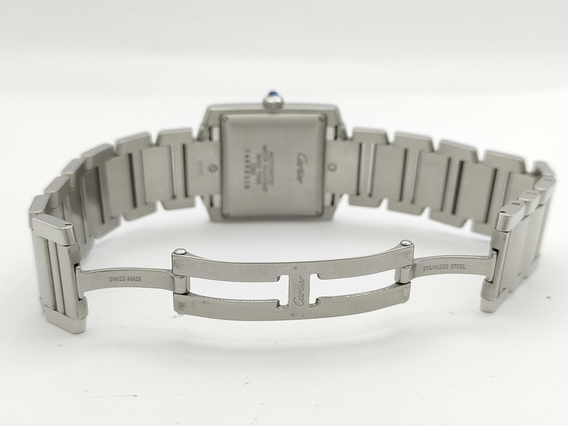 Cartier Tank Française LM W51002Q3 2302349921CD Automatic Silver Dial Unmoving Boys' Watch