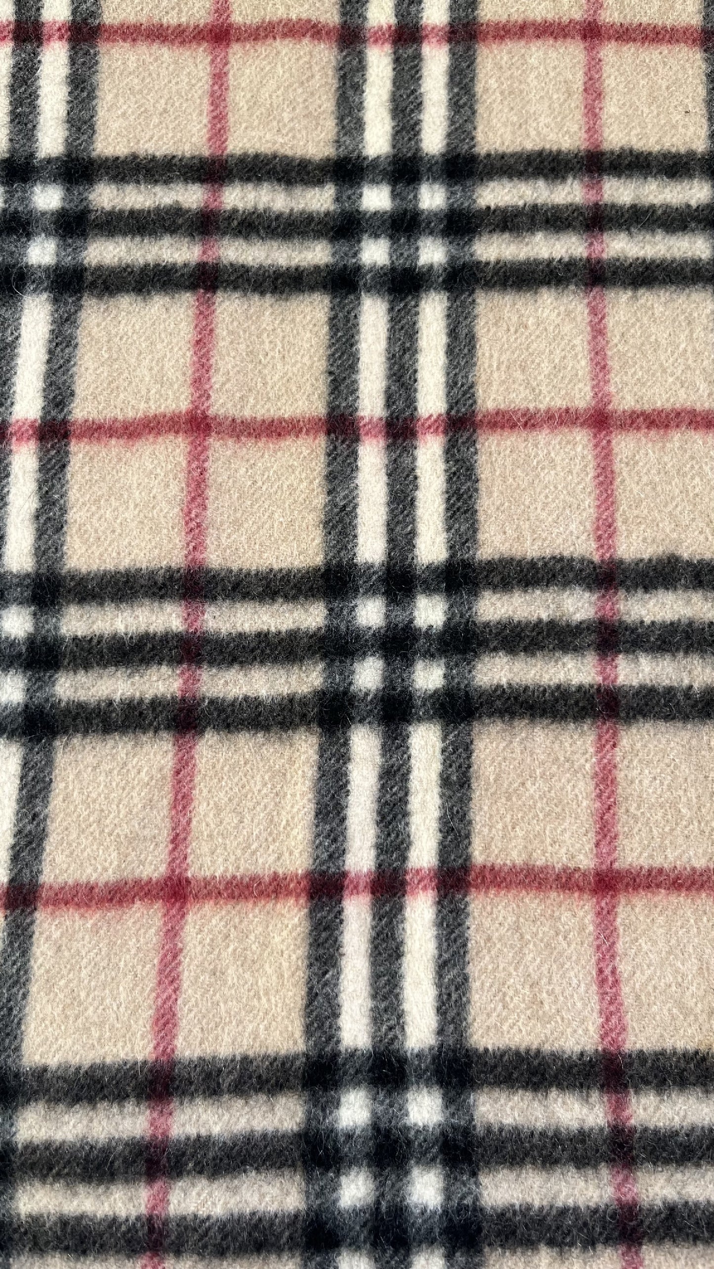 BURBERRY [Rare] BURBERRY Nova Check Cashmere Scarf Length: 152cm Width: 29cm 100% Cashmere Rare Color Nova Check White Beige Scarf