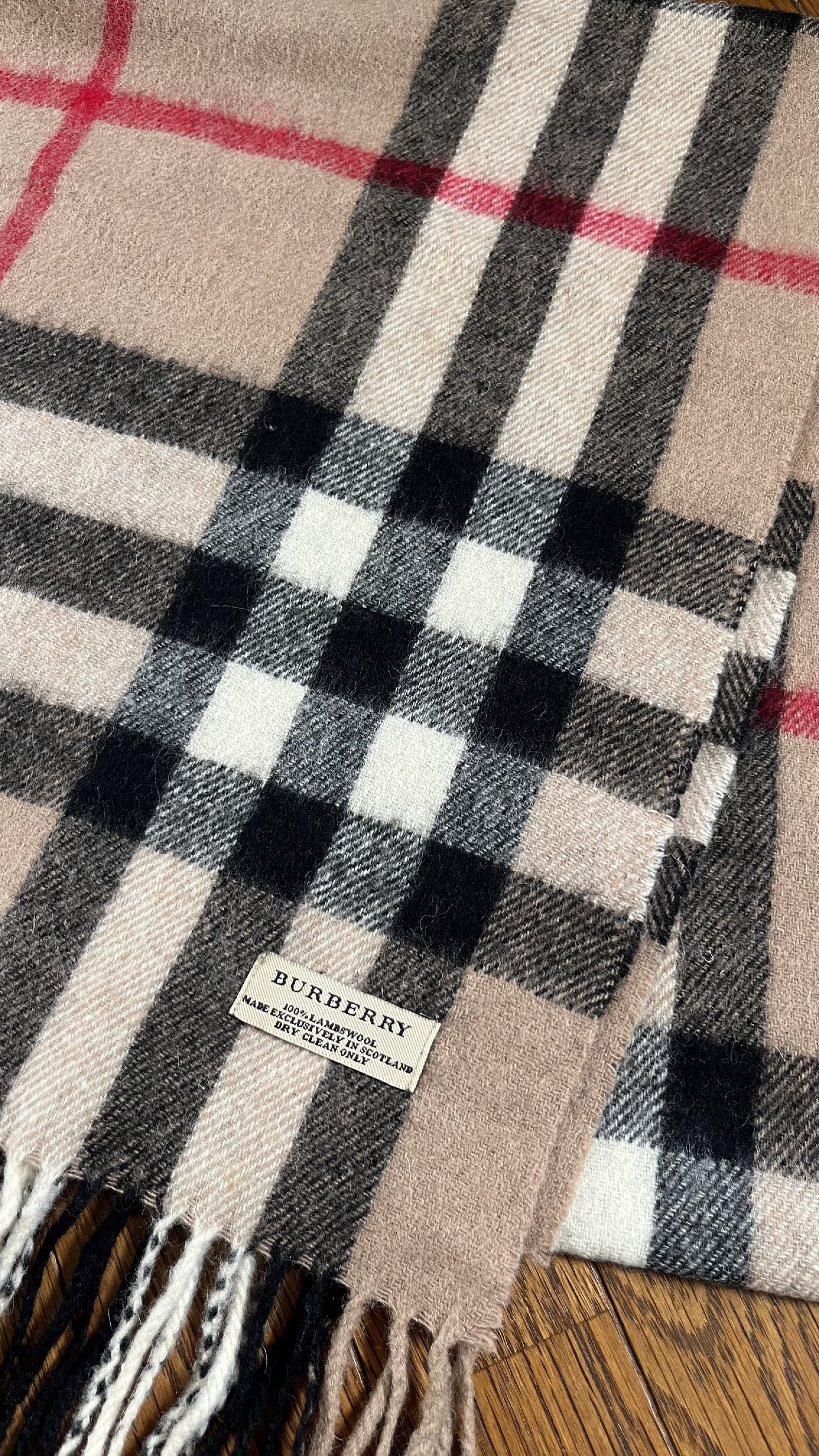 BURBERRY [Rare] BURBERRY Nova Check Scarf Length: 162cm Width: 29.5cm Uneven Nova Check Scarf