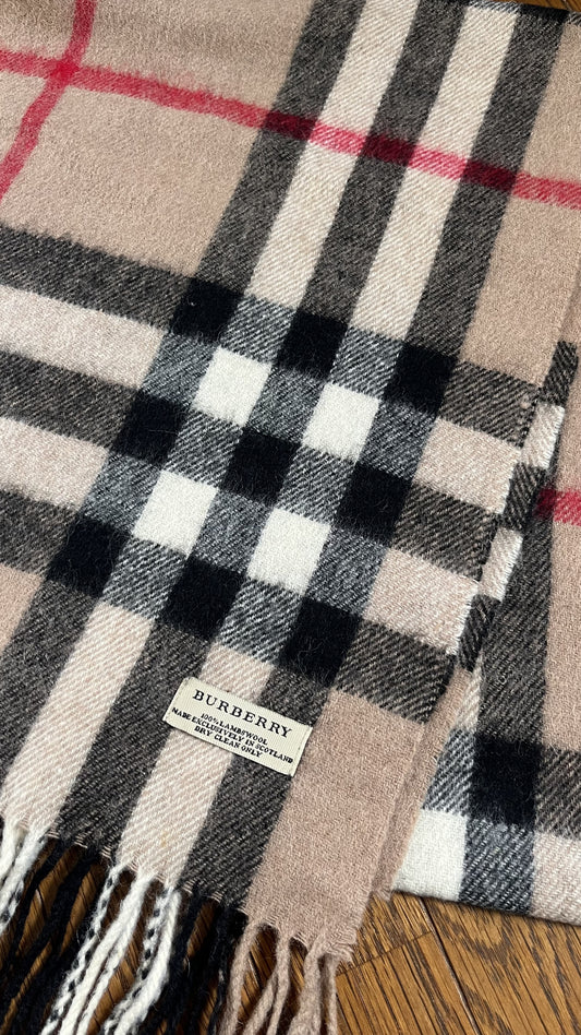 BURBERRY [Rare] BURBERRY Nova Check Scarf Length: 162cm Width: 29.5cm Uneven Nova Check Scarf