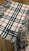 BURBERRY [Rare] BURBERRY Nova Check Scarf Length: 144cm Width: 19cm 100% Cashmere Nova Check Scarf with Side Fringe