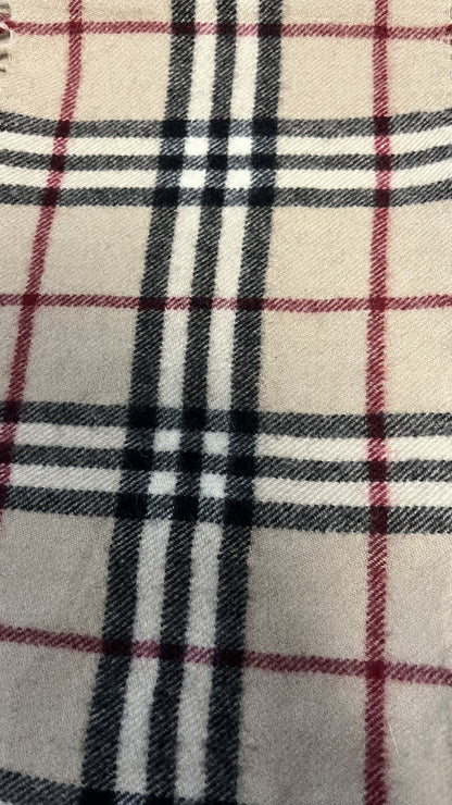 BURBERRY [Rare] BURBERRY Nova Check Scarf Length: 144cm Width: 19cm 100% Cashmere Nova Check Scarf with Side Fringe