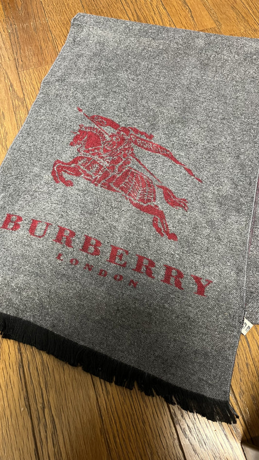 BURBERRY [Rare] BURBERRY Reversible Scarf Length: 176cm Width: 31cm 100% Cashmere Rare Color Reversible Scarf