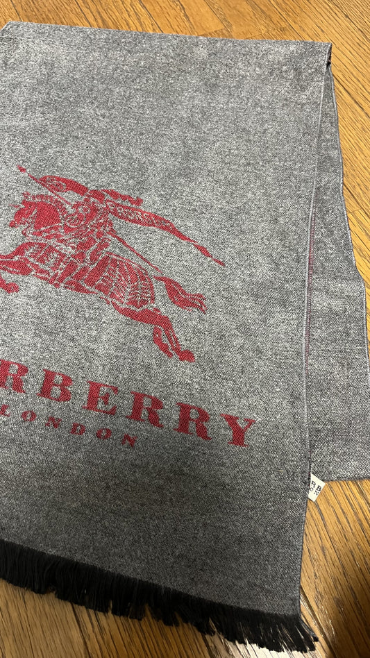 BURBERRY [Rare] BURBERRY Reversible Scarf Length: 176cm Width: 31cm 100% Cashmere Rare Color Reversible Scarf