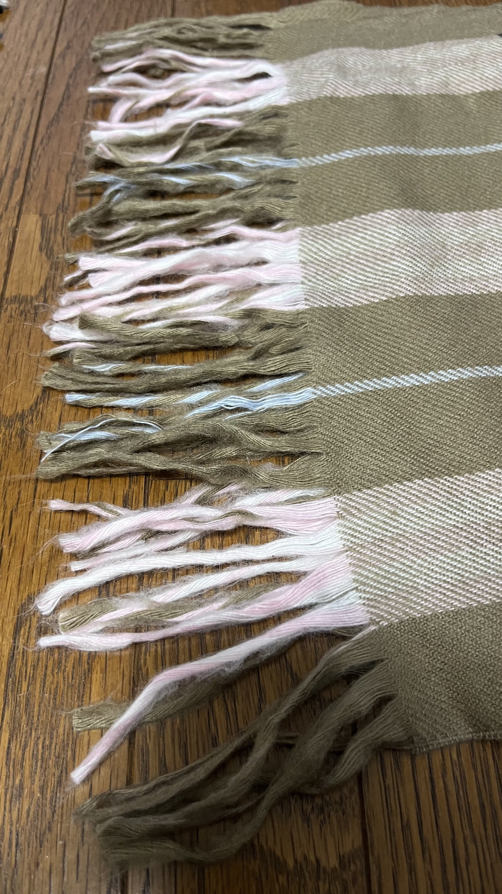 BURBERRY [Rare] BURBERRY Scarf Length: 182cm Width: 35cm Pink Scarf