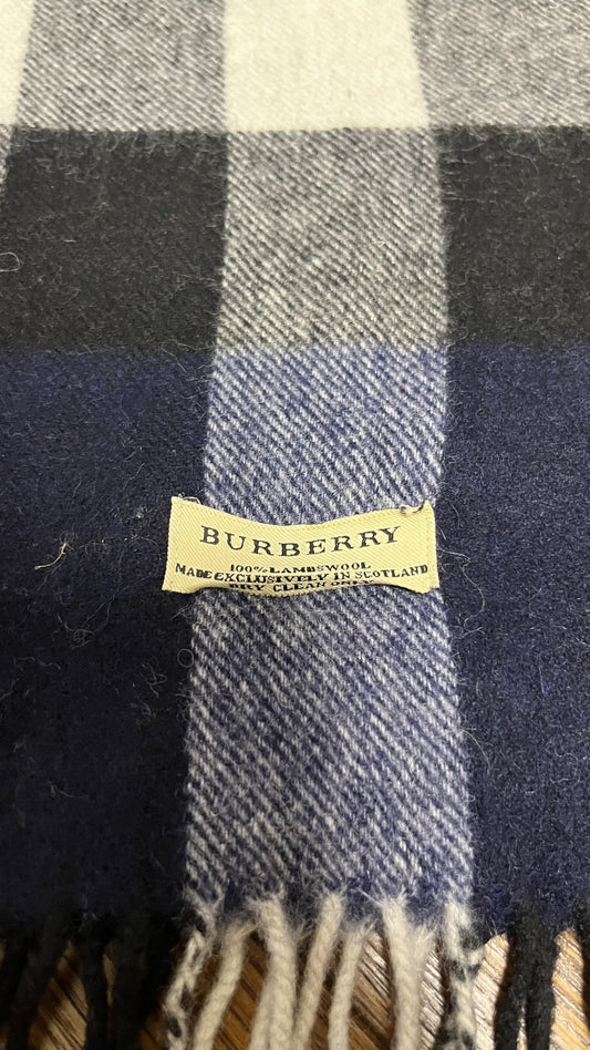 BURBERRY [Rare] BURBERRY Scarf Length: 176cm Width: 32cm Rare Color Uneven Check Scarf