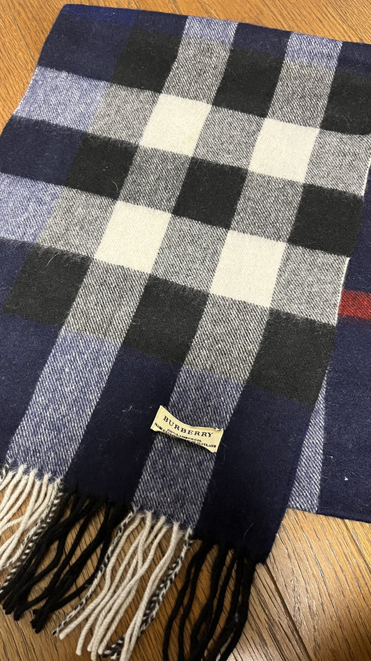 BURBERRY [Rare] BURBERRY Scarf Length: 176cm Width: 32cm Rare Color Uneven Check Scarf