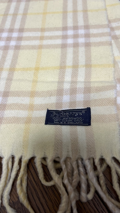 BURBERRY [Rare] BURBERRY Scarf Length: 164cm Width: 29.5cm Rare Color Yellow Scarf
