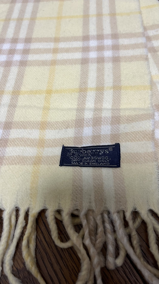 BURBERRY [Rare] BURBERRY Scarf Length: 164cm Width: 29.5cm Rare Color Yellow Scarf