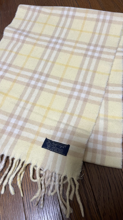 BURBERRY [Rare] BURBERRY Scarf Length: 164cm Width: 29.5cm Rare Color Yellow Scarf