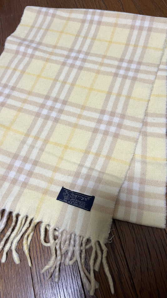 BURBERRY [Rare] BURBERRY Scarf Length: 164cm Width: 29.5cm Rare Color Yellow Scarf