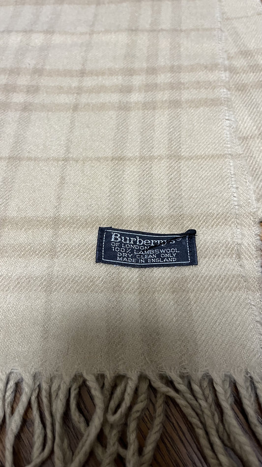 BURBERRY [Rare] BURBERRY Scarf Length: 164cm Width: 30cm Rare Color Light Brown Scarf