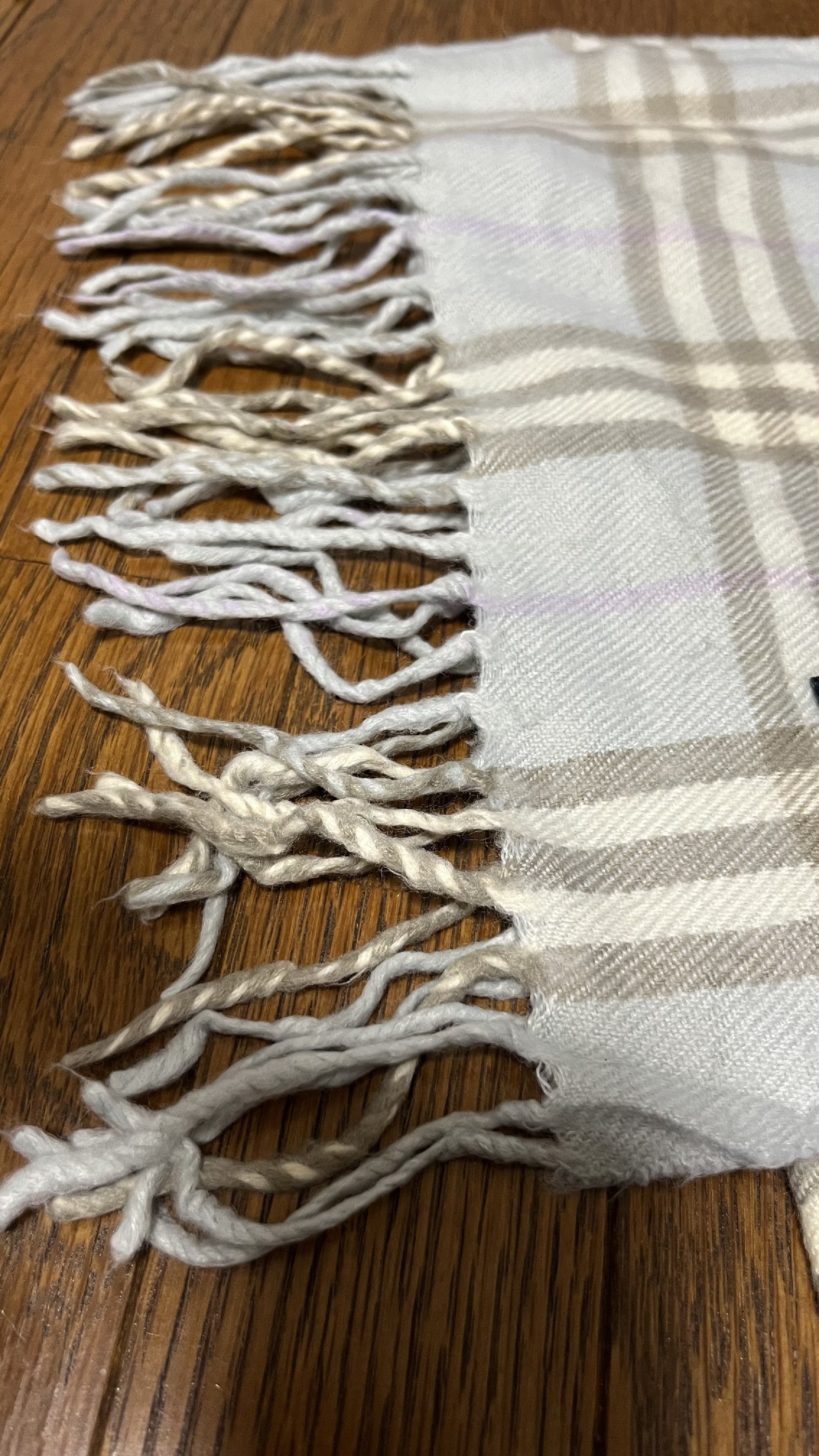 BURBERRY [Rare] BURBERRY Cashmere Scarf Length: 168cm Width: 29.5cm Rare Color Ice Blue Scarf