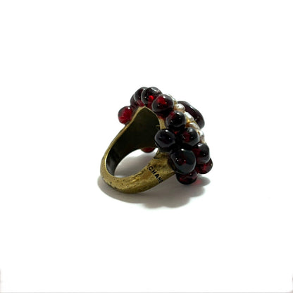 CHANEL Red Stone Ring