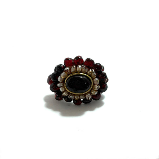 CHANEL Red Stone Ring