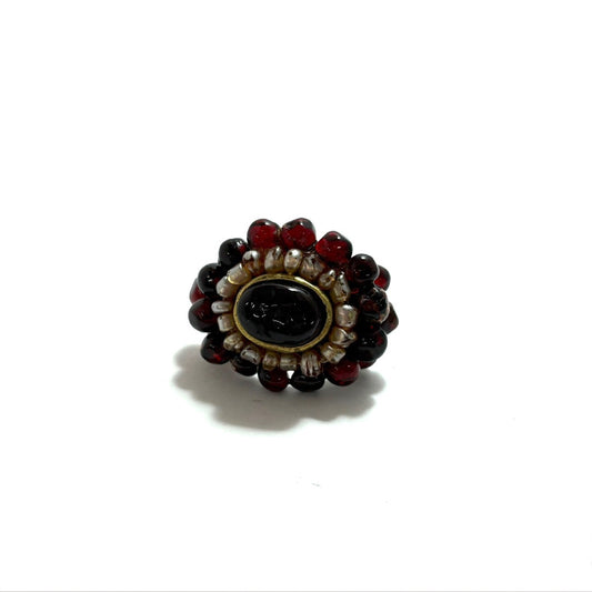 CHANEL Red Stone Ring