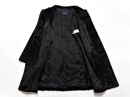 MaxMara No-Collar Black Coat Size 40