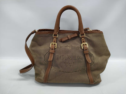 PRADA Prada Jacquard Handbag Shoulder Bag Shoulder Bag
