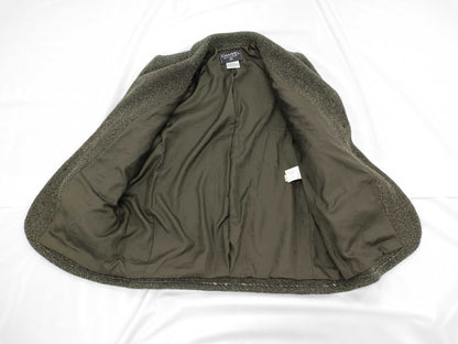 CHANEL CHANEL 97A Chanel 40 Green Tweed Jacket Jacket