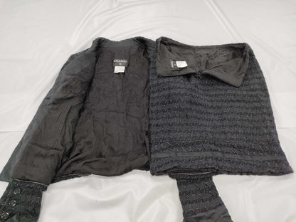 CHANEL P25992V16338 Glitter Tweed Jacket Set Size 38 Other Apparel