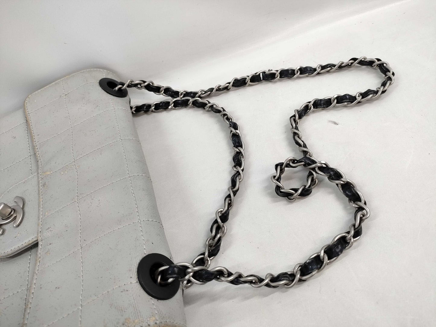 CHANEL CHANEL Chain Shoulder Bag Gray Shoulder Bag