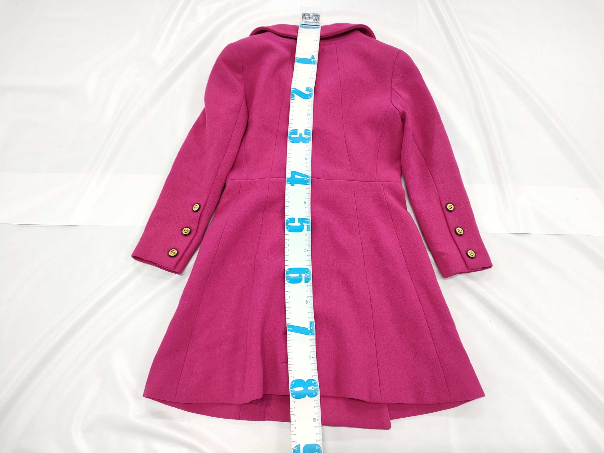 CHANEL VINTAGE Jacket, Pink, Frayed, Size 34, Coat