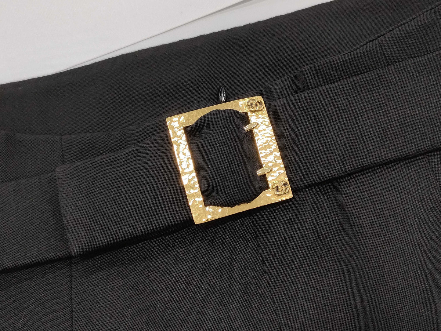 CHANEL CHANEL VINTAGE Belted Skirt Black Skirt