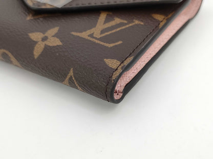 LOUIS VUITTON Vuitton M62360 Monogram Portefeuille Victorine Rose Ballerine Wallet