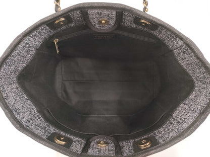 CHANEL Deauville MM Straw Random Tote Bag