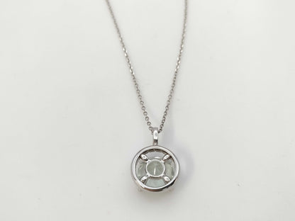 MAUBOUSSIN Soleil Ete Green Amethyst Diamond WG Au750 2.6g Necklace