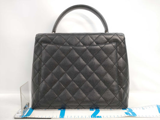CHANEL Coco Mark Matelasse Caviar Skin Coco Handle Gala Handbag