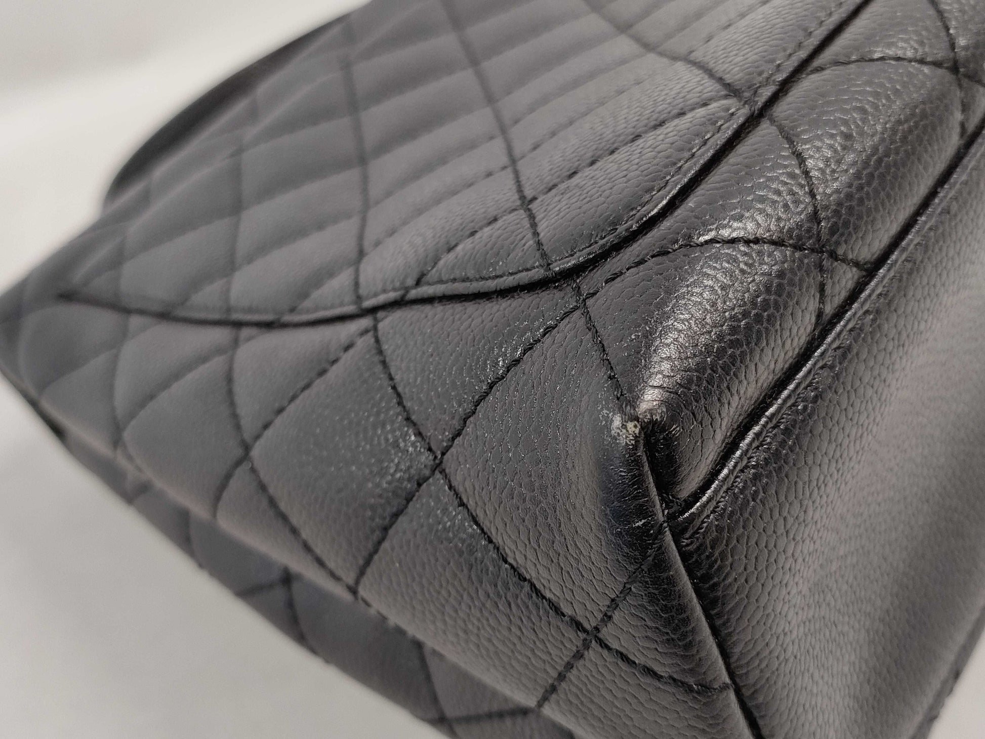 CHANEL Coco Mark Matelasse Caviar Skin Coco Handle Gala Handbag
