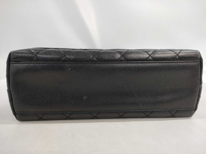 CHANEL Coco Mark Matelasse Caviar Skin Coco Handle Gala Handbag