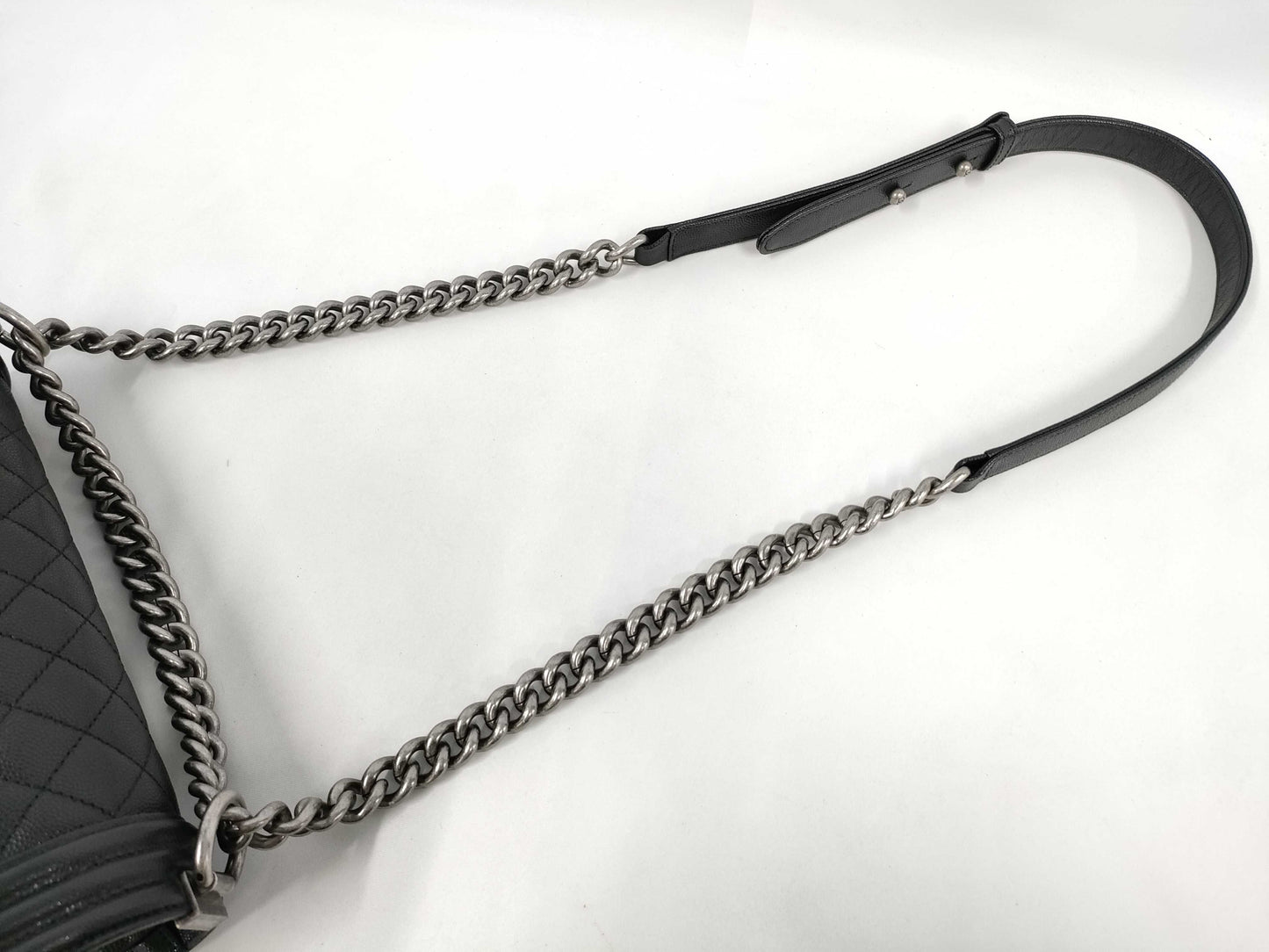 CHANEL Boy Chanel Coco Mark Caviar Leather Chain Shoulder Bag, No. 29