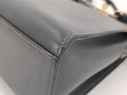 HERMES Kelly Sport Navy Gold Fittings Shoulder Bag