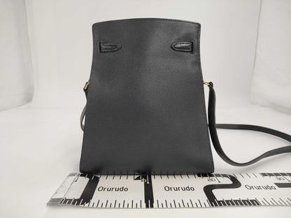 HERMES Kelly Sport Navy Gold Fittings Shoulder Bag