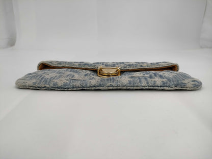 LOUIS VUITTON Vuitton Monogram Denim Clutch Bag Second Bag