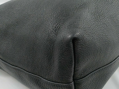 PRADA 2-Way Leather Tote Bag Shoulder Bag Black Tote Bag