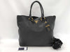 PRADA 2-Way Leather Tote Bag Shoulder Bag Black Tote Bag