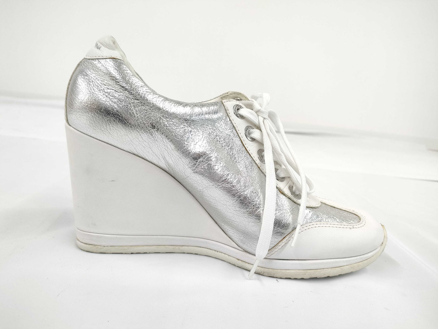 DOLCE & GABBANA Women's Leather Heel Sneakers, Size 24.5cm, Size 39